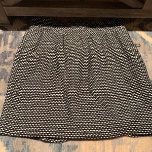 NWT JCrew Paper-Bag Skirt Black and White